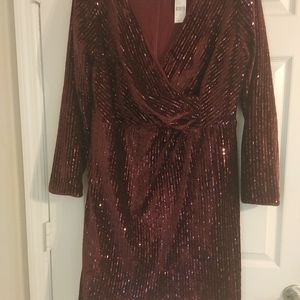 Lane Bryant size 18 burgandy dress